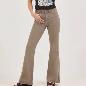 Wrangler Western Womens High-Rise Granite Fierce Flare Jeans,Brown, 12/31 X 32